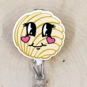 Pan Dulce Retractable ID Badge Reel | Concha Conchas Baker Baking Chef Bakery Cupcake Pastry Food Arts Culinary | Teacher Nurse MD Doctor Medical Hospital Healthcare Badge Holder