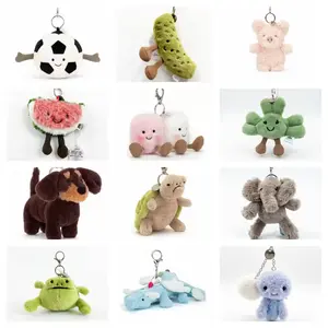 Jellycat Kawaii Plush Keychain Bag Charm, Cute Stuffed Animal Soft Keyring, Trendy Gift for Women Girls Kids, Christmas Birthday Present