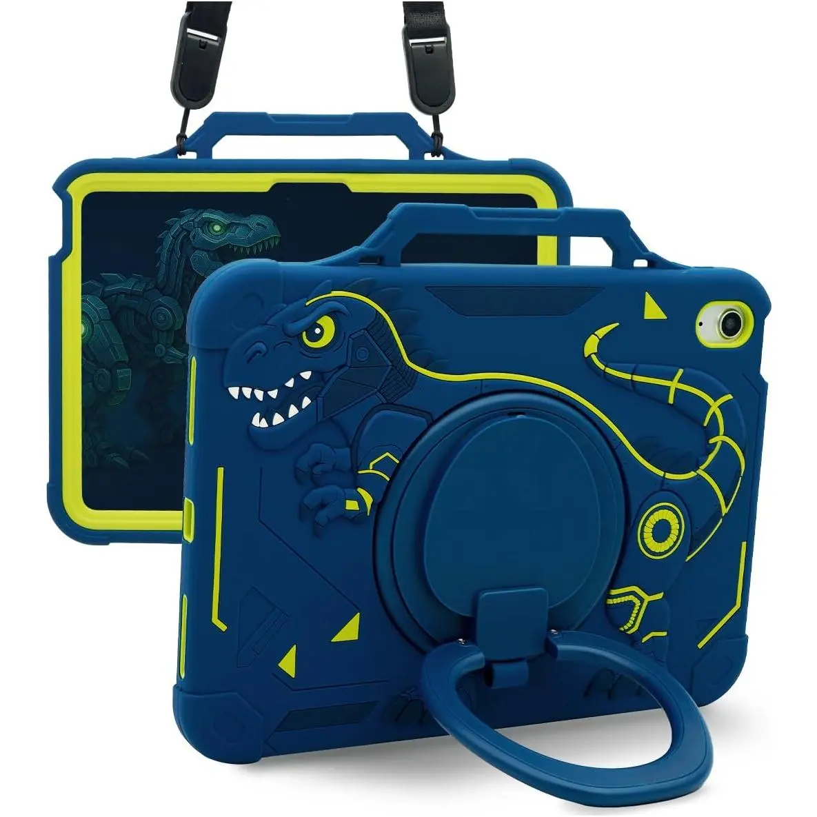 Heavy-Duty Protective Tablet Case with Pencil Holder & Handle - Kid-Focused Handheld Accessories for 11in 2025 A16, 10.9in 2022 10th/11th Gen Device Protection