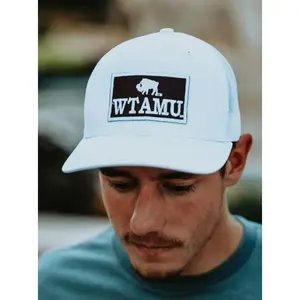 White WTAMU Buffalo Patch Cap