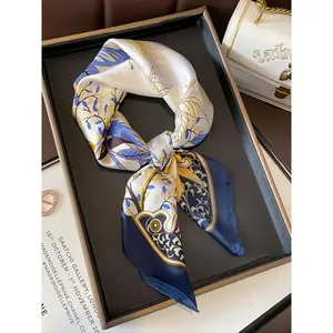 Women's Elegant Floral Print Square Scarf, Fashionable Soft Comfortable Scarf for Daily Wear, Casual Versatile Scarf for Women As Gift(Sheet)