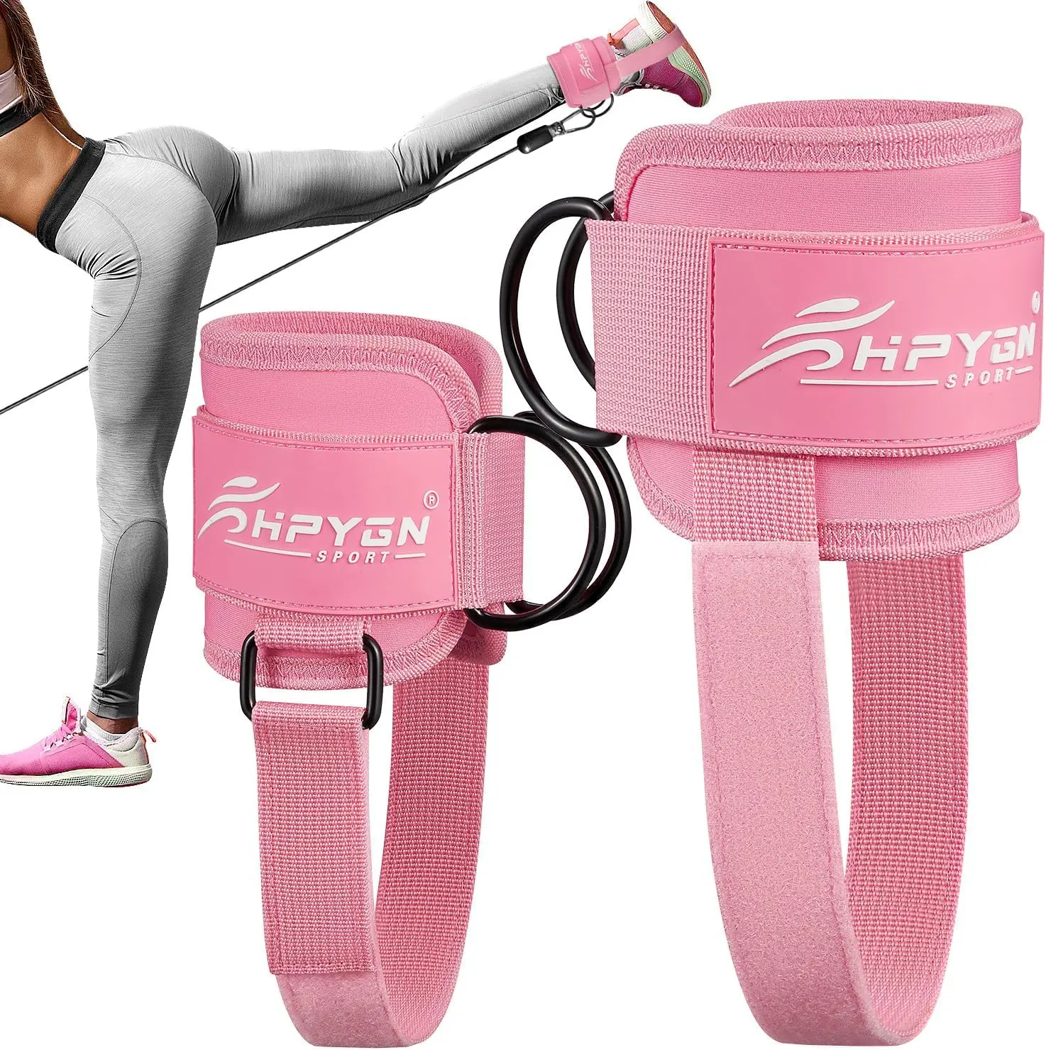 Ankle Strap for Cable Machine, Padded Ankle Straps for Cable Machine Kickbacks, Glute Workouts, Leg Extensions, Curls, Booty Hip Abductors Exercise, Adjustable Comfort Ankle Cuff for Gym,Best Valentine's Day Gifts，TikTokShopBlackFriday