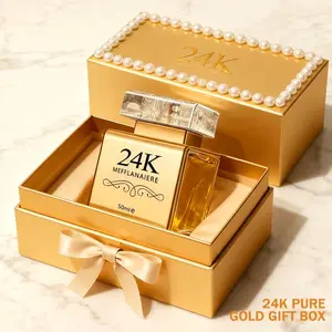 24k Women's Edt Perfume, Elegant Perfume Mist, Aromatic Citrusy Fragrance, Long-Lasting Citrus and Cedarwood Scent, Luxurious Liquid in Pure Gold Bottle, Ideal for Daily Wear