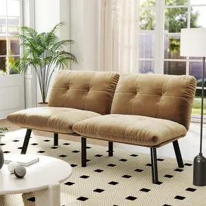 [SOIYELIFE] Brown Convertible Folding Modern sofa Bed Cool furniture