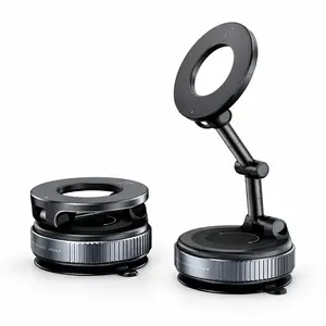 K007 Car Mount Vacuum Suction Magnetic Bracket with Magnetic Attraction  One-handed Operation Full Range Multi-angle Adjustment for phone & Cellphone secure attachement Traveler's Choice