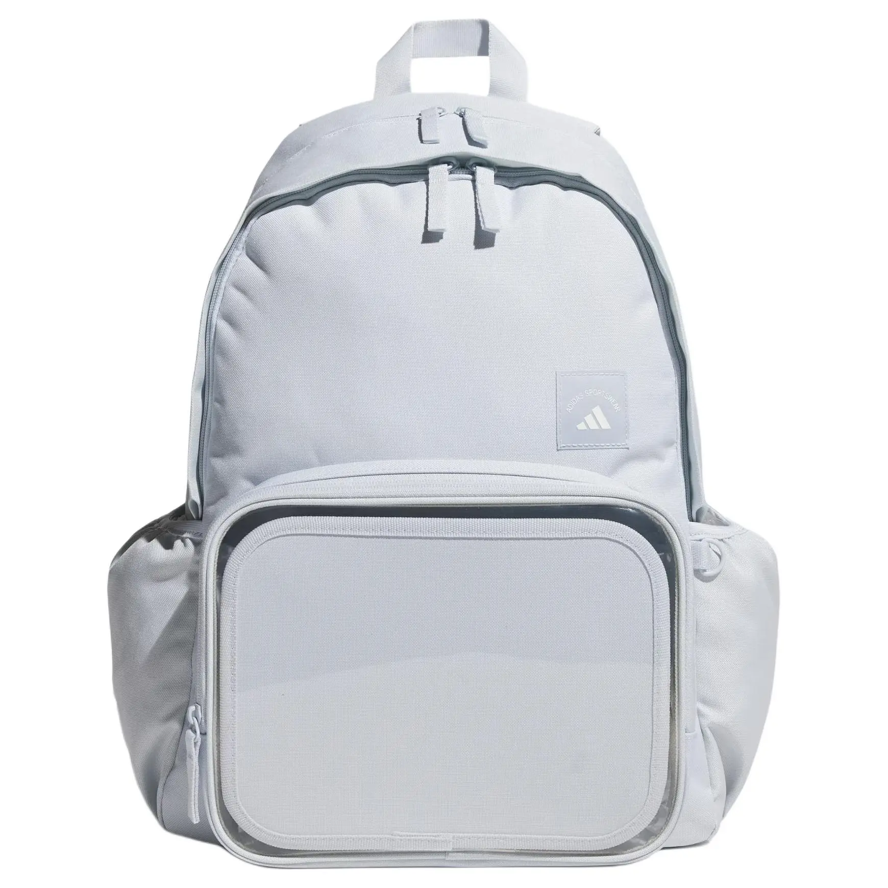 Unisex Adidas Classic Logo 26L Recycled Polyester Backpack, Light Blue Functional Luggage Bag