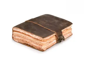 Leather Bound Vintage Journal 200 Pages of Antique Deckle Edges Handmade Paper 7 X 5 inches