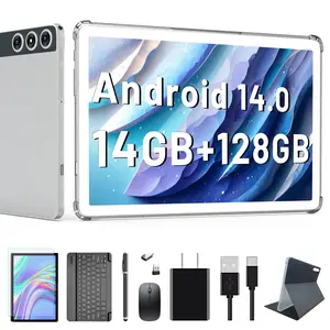 2025 Newest Android 14 Tablet, 10 inch Tablet with 128GB Storage 1TB Expandable 14GB RAM, Dual 4G Cellular Tablet with keyboard Support 5G WiFi/Bluetooth 5.0 Octa-Core Processor, FHD IPS Screen, Tablet with Sim Card Slot,Smartphone Cellphone springtok