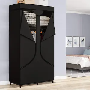 Portable Closet Wardrobe Organizer Storage Room Organizer Metal Hanging Rack Non-Woven Fabric 34 Inch clothing rack clothes rack large capacity