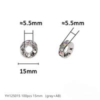 #125 (15mm 100pcs)gray YH125015