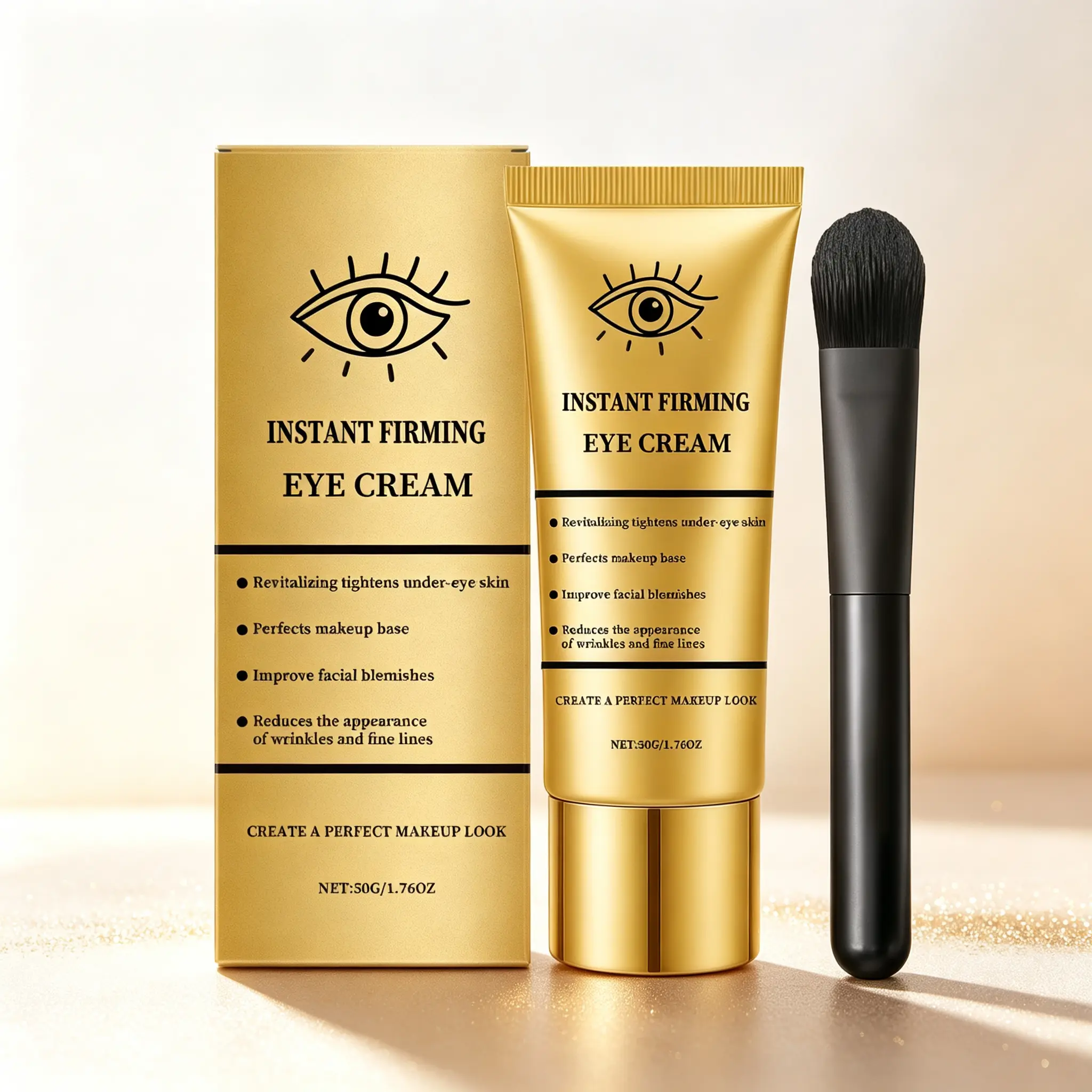 Gentle Daily Smoothing Eye Cream for Fine Lines, 2-in-1 Tightening Treatment and Makeup Primer for a Flawless Base, Lightweight & Hydrating, 50g, Moisture