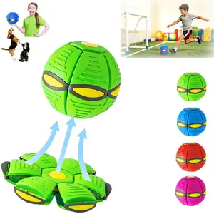 Kids Bouncing Flying Saucer Ball with Six Flashing Lights, Thickened Explosion-proof Meta Ball, Parent-Child Interactive Outdoor Sports Toy