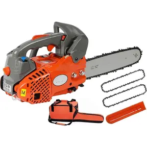 26CC 2-Cycle Top Handle Gas  Small  12 Inch Petrol Handheld Cordless Chain  for Tree   with 2 chains(12inch)