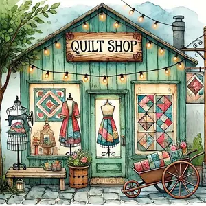 5D DIY Full Drill Round Diamond Painting - Diamond Art Kit, Small Shop Door, Patchwork, Crafts Mosaic, Canvas - DIY Decorative Painting, Home Wall Decor, Suitable for Halloween and Christmas, Birthday and Anniversary Gifts