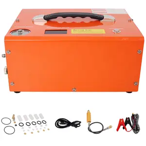 Donext PCP Air Compressor, 4500PSI Portable PCP Airgun Compressor with Built-in Converter, Auto-Stop DC12V/AC120V Oil & Water-Free Paintball Tank Compressor Pump for Air Rifle, Diving Bottle