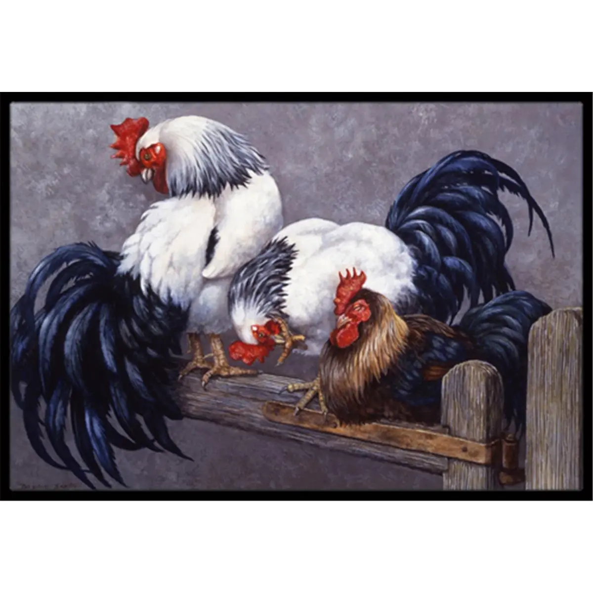 212 MAIN Roosters Roosting Indoor or Outdoor Mat - 24x36, Durable Area Rug, Indoor Floor Rug, Household Decorative Piece, Durable Area Rugs
