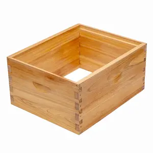 MayBee Hives 8/10 Frame Langstroth Deep Hive Body Unassembled, Wax Coated Cedar Wood Beehive Box Replacement, Deep  Bee Box with Dovetail Joints, Pre-Drilled, Includes Screws (No Frames, No Foundation)