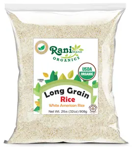 Rani Organic Long Grain White Rice 32oz (2lbs) 908g  ~ All Natural | Gluten Friendly | Vegan | Non-GMO | Kosher | Product of USA | USDA Certified Organic