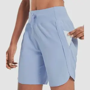 Women's  Athletic Long Running Shorts High Waistband Quick Dry Bermuda Shorts for Gym Hiking Workout Lounge Casual Womenswear 3