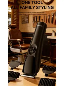 Professional Hair Trimmer for Men ESM Smart Anti-Pinch Cordless Rechargeable Beard & Hair Clipper with LED Battery Indicator Waterproof Grooming Kit for Home Barbershop Gift