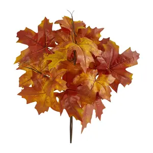 Nearly Natural 18" Autumn Maple Leaf ArtificialFlower S/2