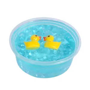 New DIY Duck Crystal Mud Flat Ball Mud Slime Stress Relief Decompression Squeeze Toy Transparent Mud 60ml