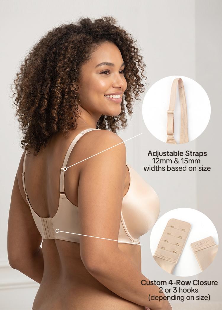 HSIA Elodie CloudSoft Unlined Seamless Smooth Satin-Like Underwire Elegant Balconette Bra High Stretch Fabric for Small Bust Non Padded Half Cup Bra Natural Lifting Snug Fit Comfortable Everyday Bra for Petite Women