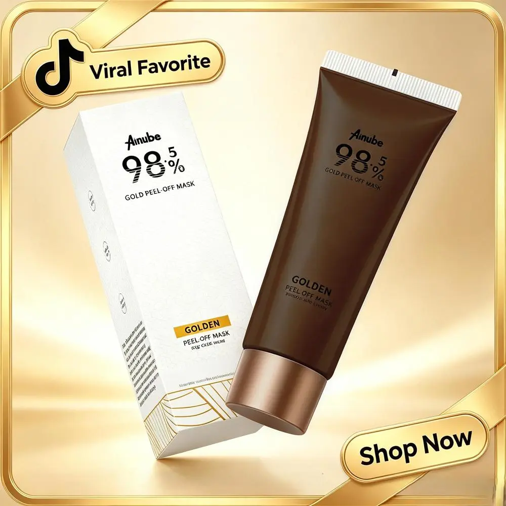 2-Pack Golden Gel Peel-Off Mask, Deep Cleansing Skincare for Oily Skin, Oil Control, Acne & Closed Comedones Removal, Pore Tightening, Brightening & Soothing