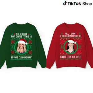 All I Want For Christmas is Caitlin Clark and Sophie Cunningham Sweatshirt, Cunningham 8 Indiana Basketball Tee Basketball Fan Lover