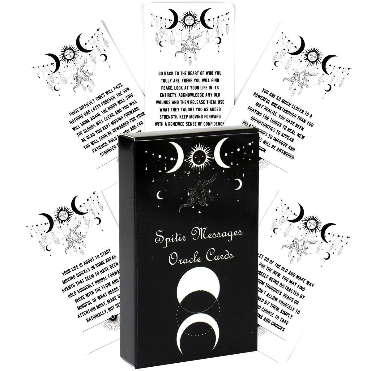 Moon & Sun Charm Oracle Card, Soul Message Tarot Card, Fortune Telling Paper Trading Game Card, Family Gathering Entertainment Game Card, Party Card Game, Party Cards Game, Card Games For Families