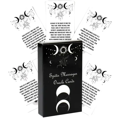 Moon & Sun Charm Oracle Card, Soul Message Tarot Card, Fortune Telling Paper Trading Game Card, Family Gathering Entertainment Game Card, Party Card Game, Party Cards Game, Card Games For Families, Card Games For Teens