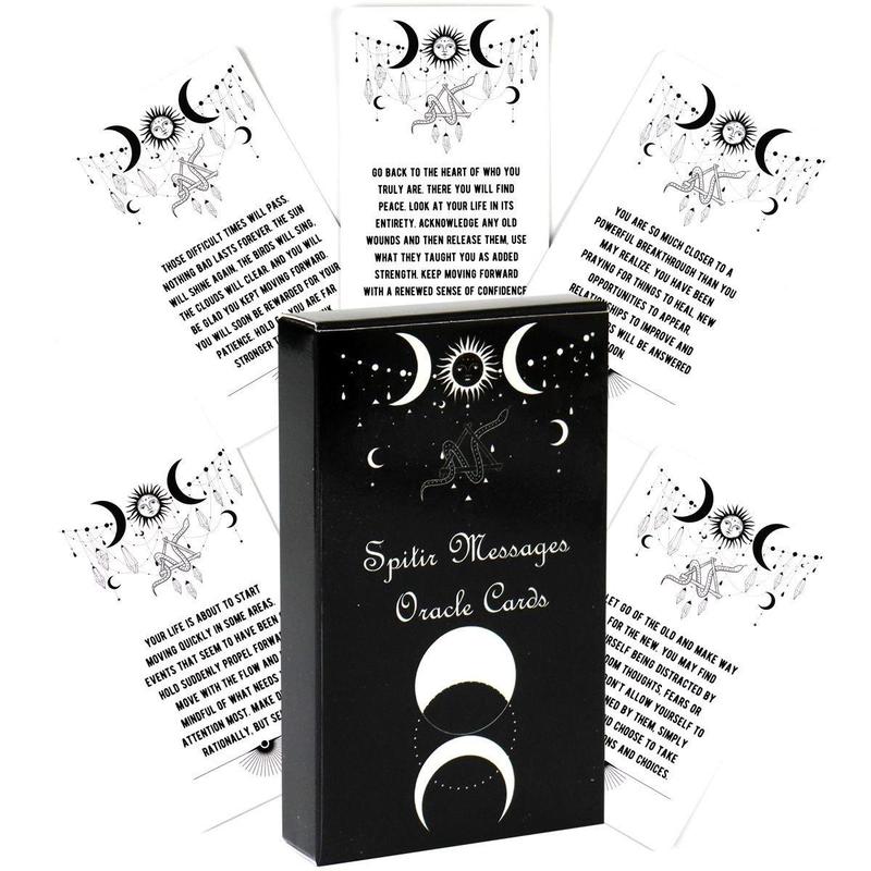Moon & Sun Charm Oracle Card, Soul Message Tarot Card, Fortune Telling ...