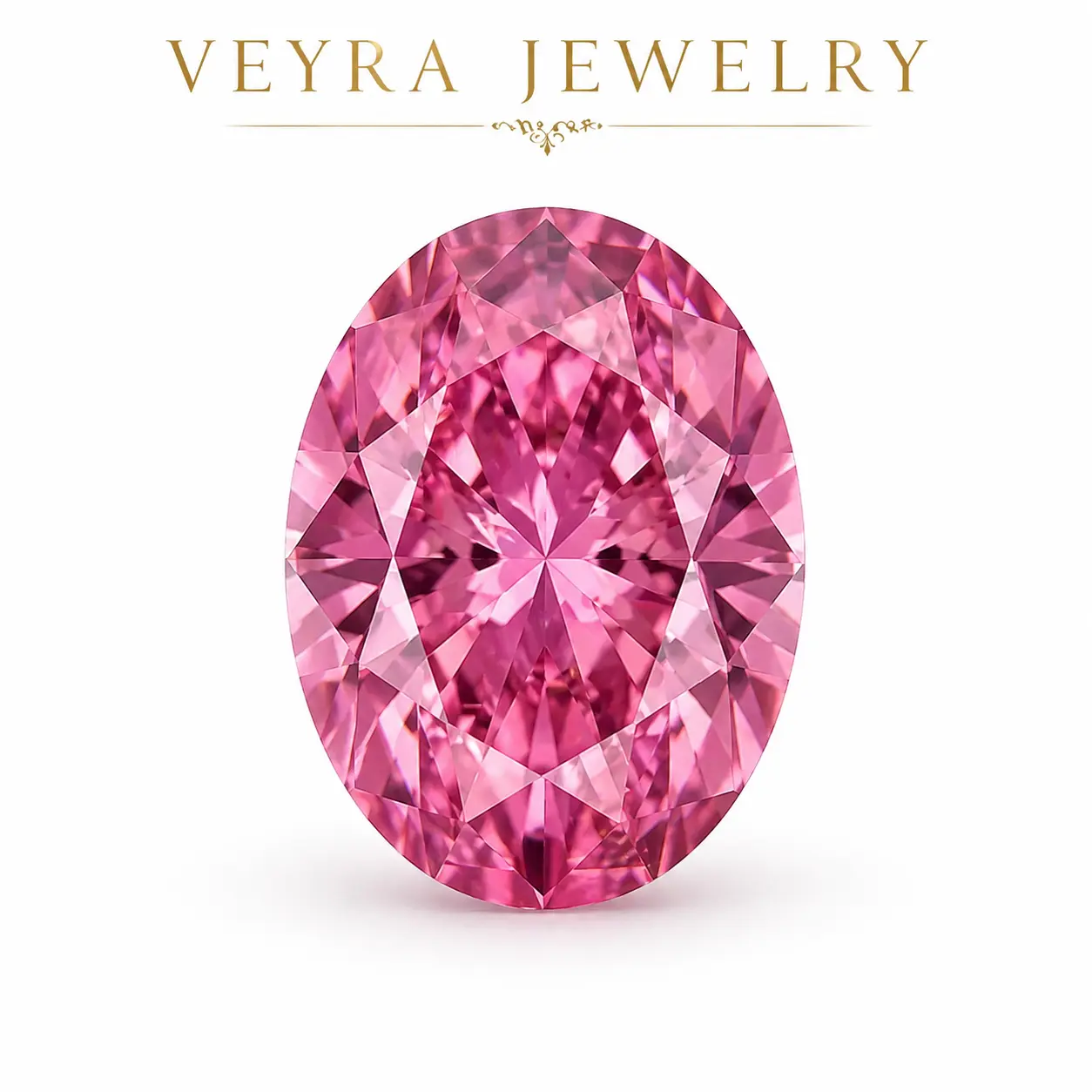 Pink Oval Cut Moissanite Loose Stone with GRA Certificate, VVS1 Sparkling Gem for Ring, Pendant & Custom Jewelry