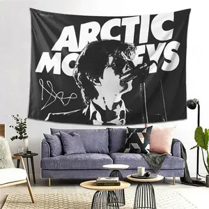 Tapestry Arctic Monkey Band Lead Singer Style Tapestry, suitable for bedroom, dormitory, home and office decoration, party background, outdoor decoration, perfect holiday gift, friend gift, no power required 60X40 Colorful