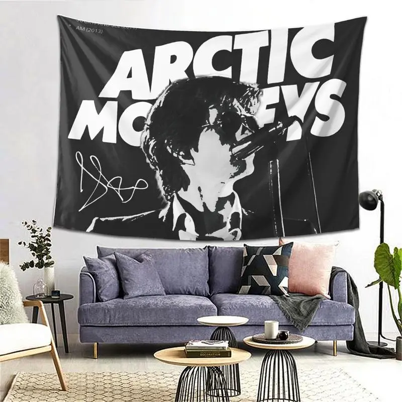 Tapestry Arctic Monkey Band Lead Singer Style Tapestry, suitable for bedroom, dormitory, home and office decoration, party background, outdoor decoration, perfect holiday gift, friend gift, no power required 60X40 Colorful summerwins