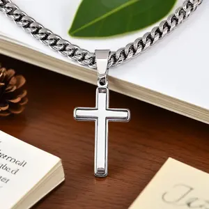 To My Son Necklace| Cross Necklace with Gift Box | Birthday, Graduation, Christmas, Easter Gifts for Son from Parents | Fashionable Necklace