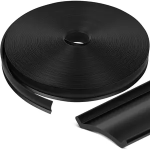 1" RV Trim Molding Insert 100FT Heavy Duty TPE Weather Stripping Exterior Replacement Waterproof Screw Cover for Camper Travel Trailer Boat Channel Black