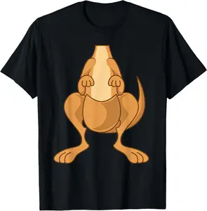 Casual Cotton shortsleeve tees Funny Kangaroo Costume Shirt