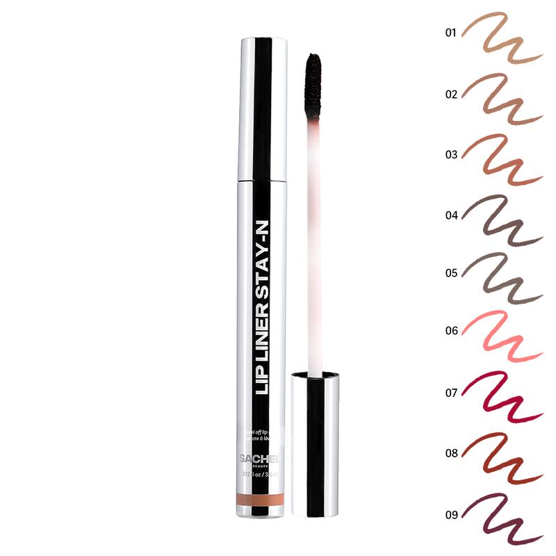 LIP LINER STAY-N - Peel-Off Lip Liner Stain - All Day & Night Lipliner with Hyaluronic Acid & Vitamin E - Long Lasting Formula - 0.12 fl oz / 3.5 ml