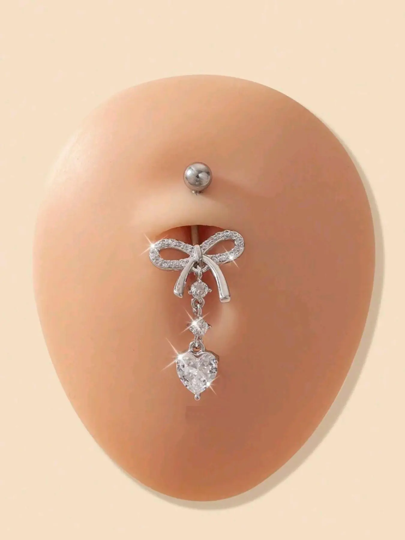 Women's Elegant Bowknot Design Belly Button Ring, Fashionable Navel Ring for Women & Girls, Body Jewelry for Party, Daily Clothing Decor, Trendy Exquisite Jewelry for Gift, Body Piercings