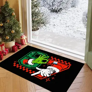 One Christmas doormat, featuring a trendy 67 hand gesture design. A Christmas gift, decorative rug, and reflective short plush material that's easy to clean. Suitable for doorways, bedrooms, bedside tables, living rooms, hallways, and kitchens