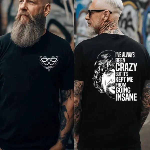 Waylon Jennings I've Always Been Crazy But It's Kept Me From Going Insane Unisex Heavy Cotton Tee Full Color For Men Women Outlaw Country Music Tshirt Casual Fabric