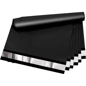 Poly Mailers - 10x13 inch 100 Pcs Black Shipping Bags with 2.4mil Thickness, Waterproof and Tear Resistant Mailing Envelopes, Privacy Protected Self Seal Packaging Bags for Small Business