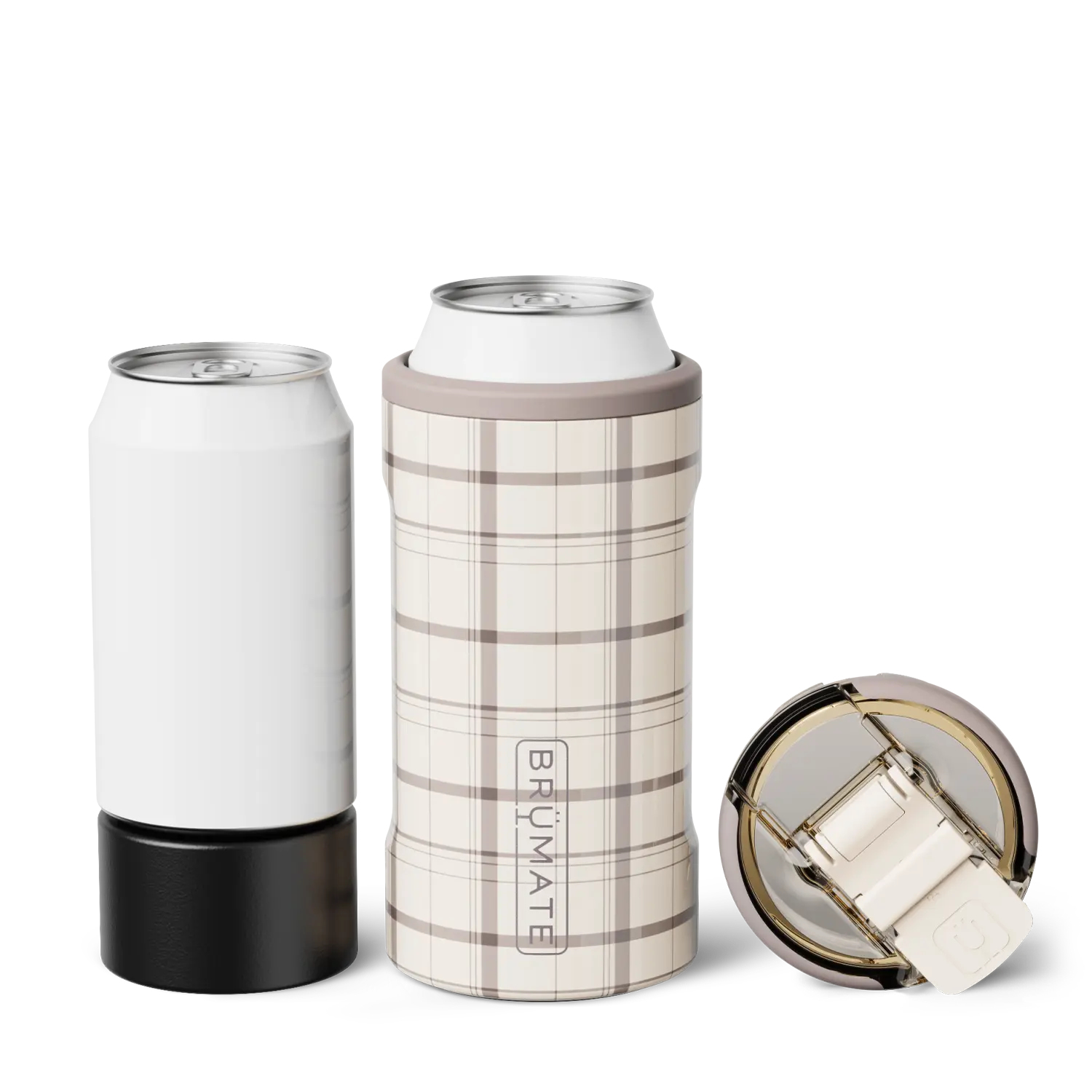 BrüMate Hopsulator Trio 3-in-1 Insulated Can Cooler | 12oz Cans + 16oz Cans + 100% Leakproof Tumbler with Lid