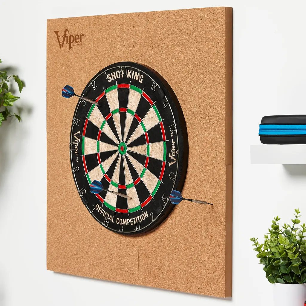 Viper 41-0613-99 Wall Defender II Dartboard Surround - Reversible, 3.8 Sq Ft Cork & EVA, Snap Segments, Universal Fit, Easy Installation, Prevents Wall Damage, Fits 18 and 17.75 Regulation Sisal Dartboards, Foam, Wall Protection