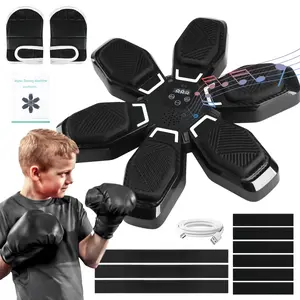 Music Boxing Machine with Bluetooth for Adults & Kids Smart Interactive Wall-Mounted Punching Machine with Gloves Home Workout Boxing Trainer Fun Fitness Stress Relief Christmas Gift
