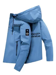 Men's Mascot Workwear Hoodie with Dual Caps, Full Zipper Balaclava Mask, High Weight Fleece Thick Ribbed Pocketed Jacket, S-Xxxl Sizes