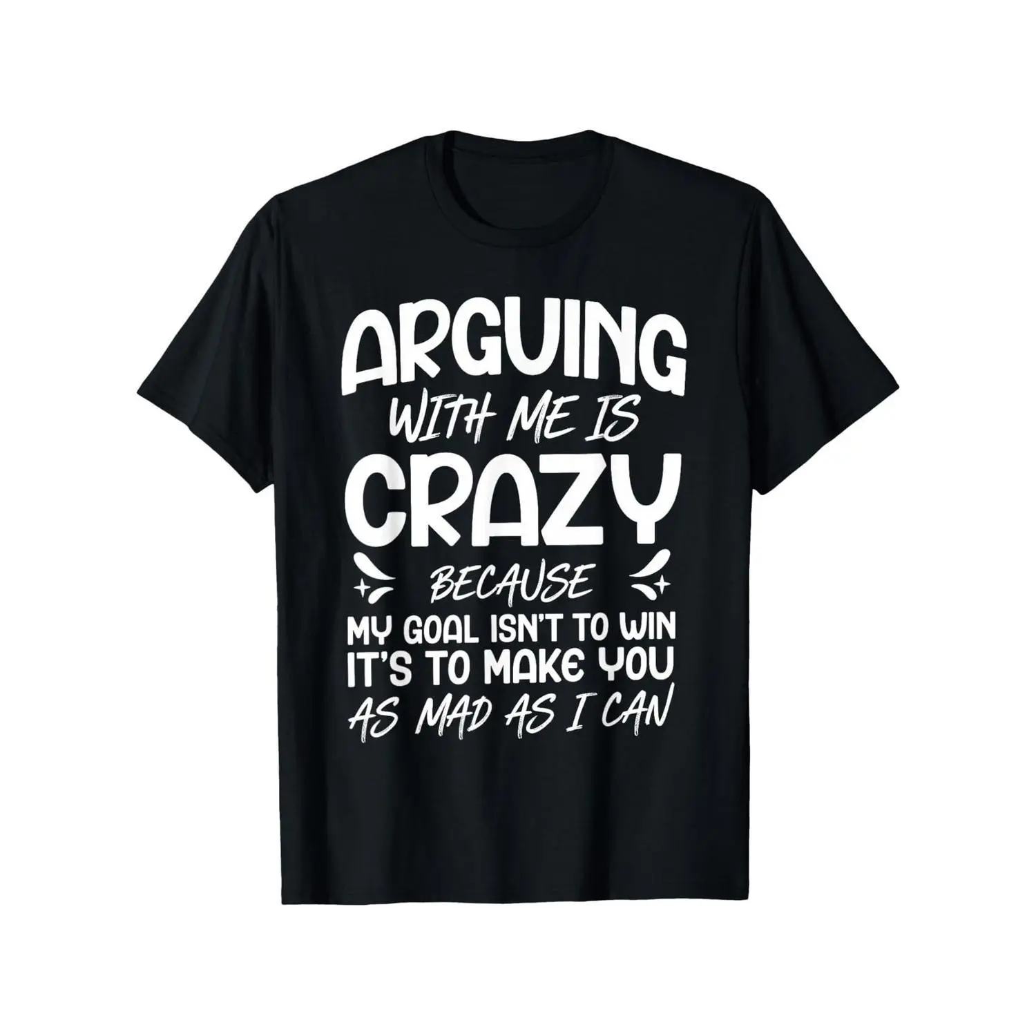 Funny "Arguing with Me Pointless I Knew I Was Wrong" Saying T-Shirt - Lightweight Short Sleeve Tee with Humorous Print, Round Neck Casual Top for &, Gym,, Casual Attire - Machine Washable Funny Statement Shirt