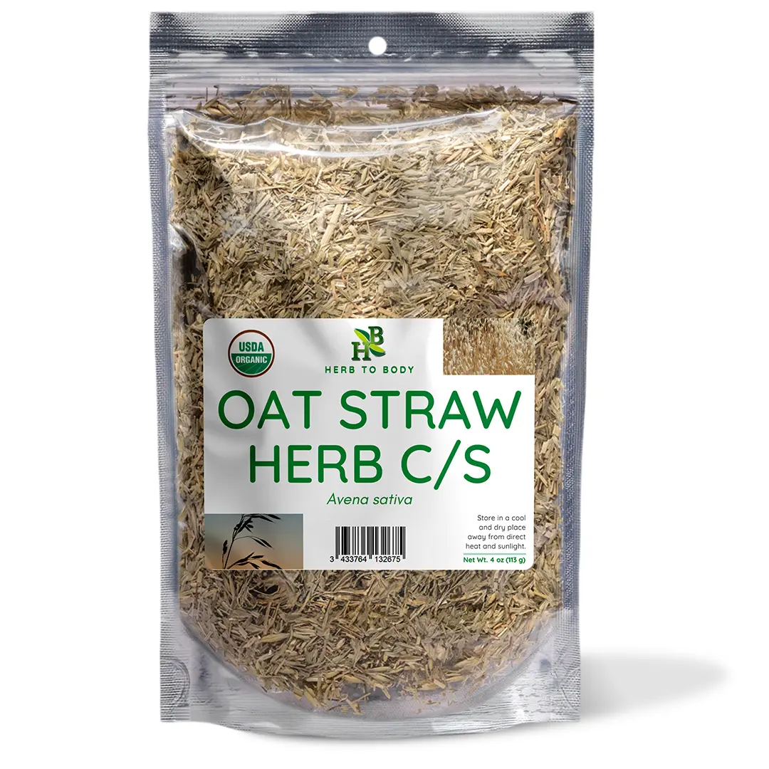 Organic Oat Straw Herb C/S - 4 oz & 1 lb | Cut and Sifted | Avena sativa | Herb To Body