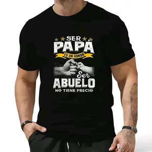 Funny Grandpa Shirt, Gift For Grandfather Ser Papa Es Un Honor Ser Abuelo No Tiene Precio Spanish T-Shirt Menswear Casual Cotton Top Classic Fabric